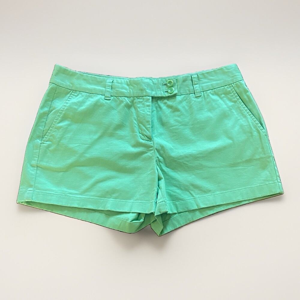 Vineyard Vines By Shep & Ian Shorts Womenโs Green Cotton Spandex Blend Preppy 12